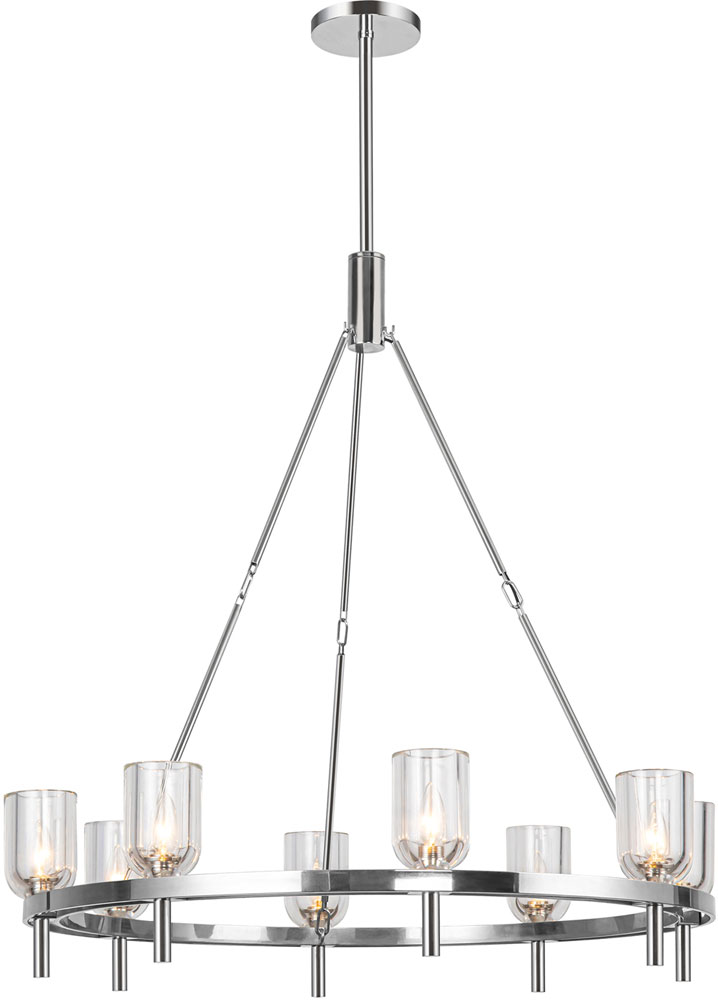 Alora CH338836PNCC Lucian Polished Nickel Lighting Chandelier - KUZ ...