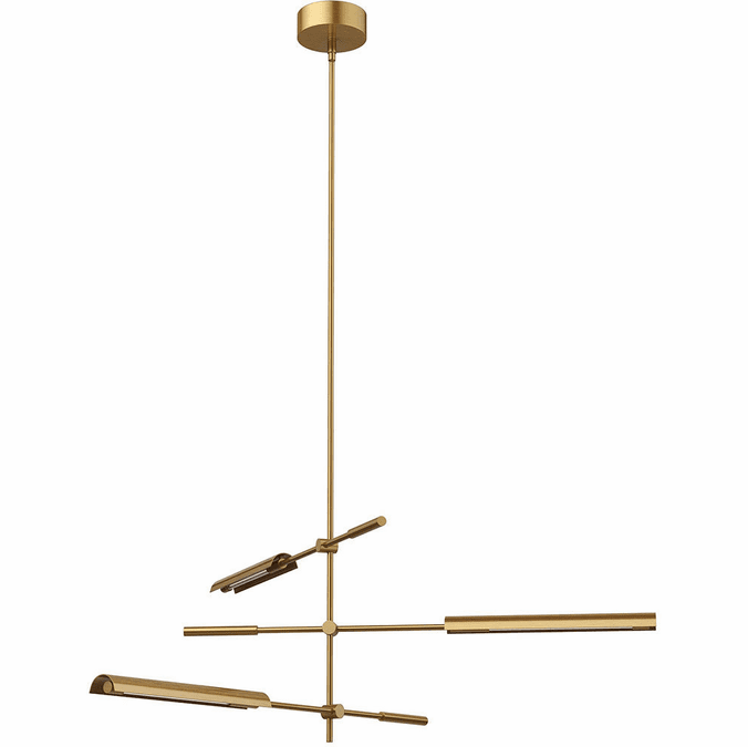 Alora Lighting MP316403VBMS Astrid Contemporary Vintage Brass LED Pendant Lamp