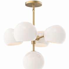 Alora Mood CH548518BGOP Willow Contemporary Brushed Gold Mini Ceiling Chandelier