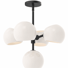 Alora Mood CH548518MBOP Willow Modern Matte Black Mini Chandelier Light