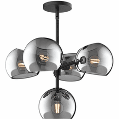 Alora Mood CH548518MBSM Willow Contemporary Matte Black Mini Chandelier Light
