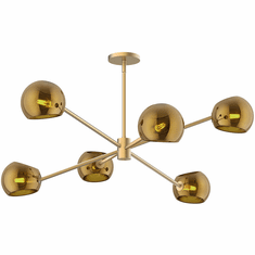 Alora Mood CH548637BGCP Willow Contemporary Brushed Gold Chandelier Light