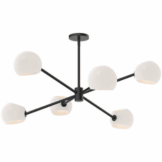 Alora Mood CH548637MBOP Willow Contemporary Matte Black Chandelier Lamp