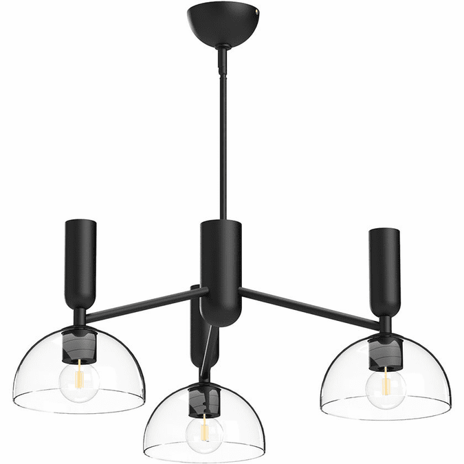 Alora Mood CH563335MBCL Jude Modern Matte Black Lighting Chandelier