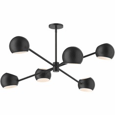 Alora Mood CH648637MB Willow Contemporary Matte Black Hanging Chandelier