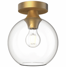 Alora Mood FM506108AGCL Castilla Modern Aged Gold 8" Flush Mount Light Fixture