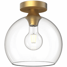 Alora Mood FM506210AGCL Castilla Contemporary Aged Gold 10" Flush Mount Lighting Fixture