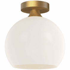 Alora Mood FM506210AGOP Castilla Contemporary Aged Gold 10" Flush Lighting
