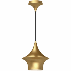 Alora Mood PD523009BG Emiko Contemporary Brushed Gold 9.5" Mini Hanging Light