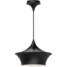 Alora Mood PD523013MB Emiko Modern Matte Black 13" Hanging Lamp