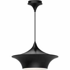 Alora Mood PD523016MB Emiko Contemporary Matte Black 16" Pendant Lamp