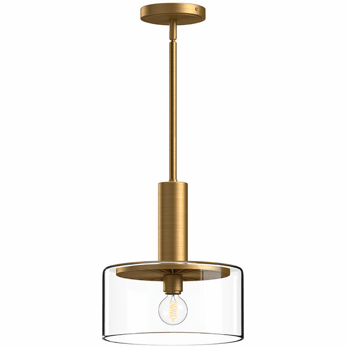 Alora Mood PD535010AGCL Royale Modern Aged Gold Mini Hanging Pendant Lighting