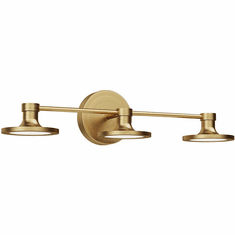 Alora Mood VL418021BG-UNV Issa Modern Brushed Gold LED 3-Light Bathroom Wall Sconce