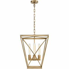 Alora PD309616VB Lattice Modern Vintage Brass Foyer Light Fixture