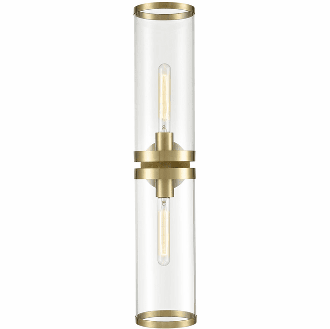 Alora WV311602NBCG Revolve II Contemporary Natural Brass Sconce Lighting
