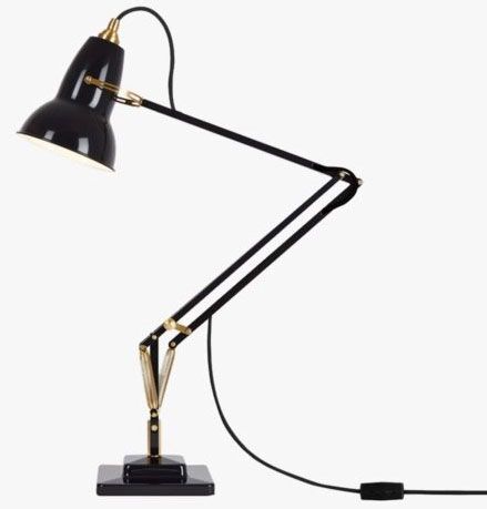 Anglepoise 32517 Original 1227 Contemporary Jet Black Brass Task