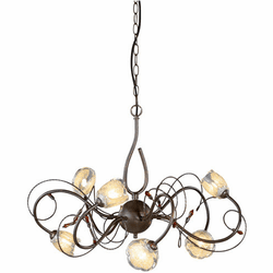 Arnsberg 113110624 Caprice Contemporary Bronze Halogen Ceiling Chandelier