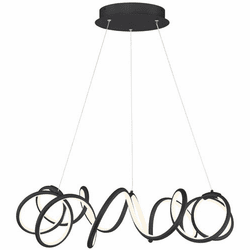 Arnsberg 121710135 Alexander Modern Museum Black LED Chandelier Light