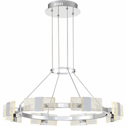 Arnsberg 122310806 Krone Contemporary Chrome LED Chandelier Lamp