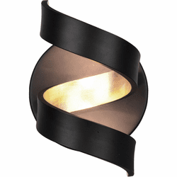 Arnsberg 229910202 Spiral Modern Black / Gold LED Wall Light Sconce