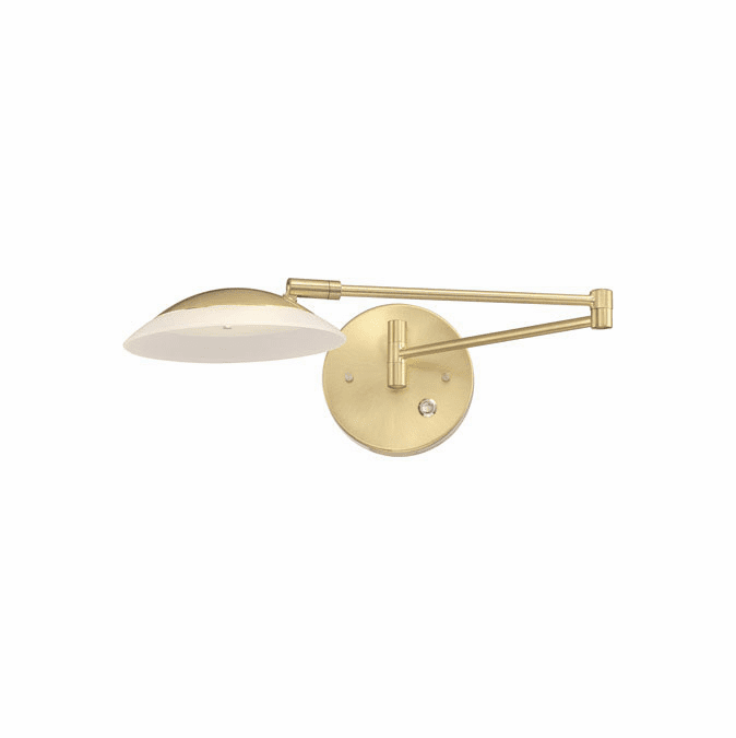 Arnsberg 272310108 Meran Turbo Modern Satin Brass LED Swing Arm Wall Lamp