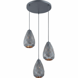 Arnsberg 300300335 Onyx Modern Museum Black Multi Pendant Light