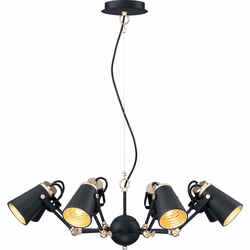 Arnsberg 308800832 Edward Modern Black / Gold Chandelier Light