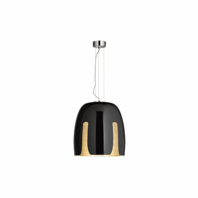 Arnsberg 310290102 Madeira Modern Black/Gold 19" Hanging Light