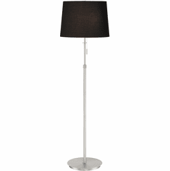 Arnsberg 409100307 X3 Modern Satin Nickel/Black Shade Lighting Floor Lamp