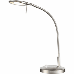 Arnsberg 525840107 Dessau Flex Satin Nickel LED Desktop Lamp