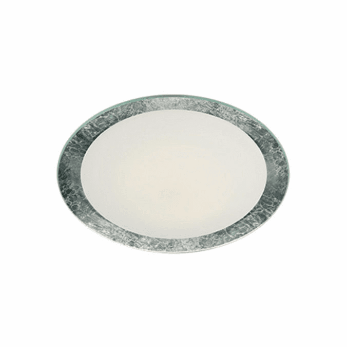 Arnsberg 656812089 Vancouver Contemporary Opal / Silver LED 16" Ceiling