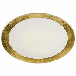 Arnsberg 656813079 Vancouver Contemporary Opal / Gold LED 20" Ceiling Light Fixture