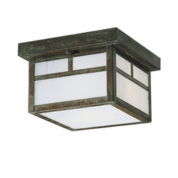 Arroyo Craftsman MCM-8 Mission Craftsman Outdoor Flush-Mount Ceiling Fixture - 8.375 inches wide