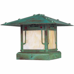 Arroyo Craftsman PDC-17 Pagoda Asian Outdoor Pier Mount - 17 inches wide