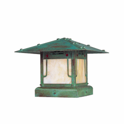Arroyo Craftsman PDC-9GRC Pagoda Asian Outdoor Pier Mount - 9 inches wide