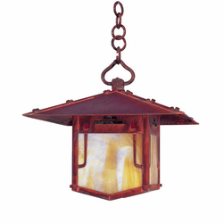 Arroyo Craftsman PDH-12GRC Pagoda Asian Outdoor Hanging Pendant Light - 12 inches wide