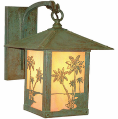 Arroyo Craftsman TRB-16PT Timber Ridge 16 inch Outdoor Wall Sconce with Palm Tree Filigree