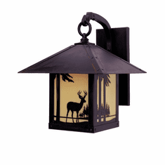 Arroyo Craftsman TRB-9DR Timber Ridge 9 inch Outdoor Wall Sconce with Deer Filigree