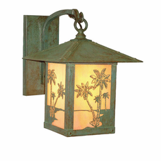 Arroyo Craftsman TRB-9PT Timber Ridge 9 inch Outdoor Wall Sconce with Palm Tree Filigree