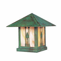 Arroyo Craftsman TRC-12AR Timber Ridge 12 inch Outdoor Pier Mount with Arrow Filigree