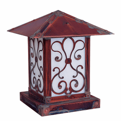 Arroyo Craftsman TRC-12AS Timber Ridge 12 inch Outdoor Pier Mount with Ashbury Filigree