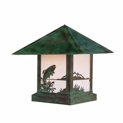 Arroyo Craftsman TRC-12TR Timber Ridge 12 inch Outdoor Pier Mount with Trout Filigree