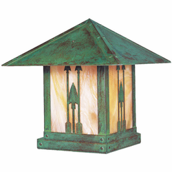 Arroyo Craftsman TRC-16AR Timber Ridge 16 inch Outdoor Pier Mount with Arrow Filigree