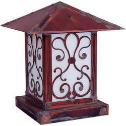 Arroyo Craftsman TRC-16AS Timber Ridge 16 inch Outdoor Pier Mount with Ashbury Filigree