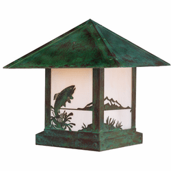 Arroyo Craftsman TRC-16TR Timber Ridge 16 inch Outdoor Pier Mount with Trout Filigree