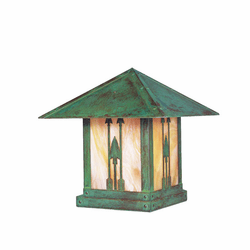 Arroyo Craftsman TRC-9AR Timber Ridge 9 inch Outdoor Pier Mount with Arrow Filigree