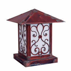 Arroyo Craftsman TRC-9AS Timber Ridge 9 inch Outdoor Pier Mount with Ashbury Filigree