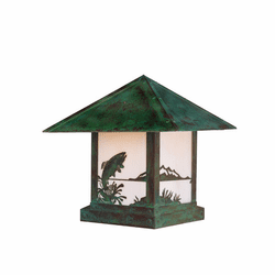 Arroyo Craftsman TRC-9TR Timber Ridge 9 inch Outdoor Pier Mount with Trout Filigree