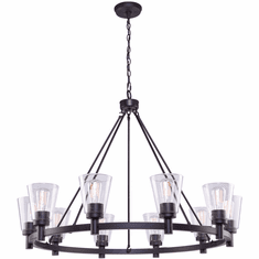 Artcraft AC10760OB Clarence Oil Rubbed Bronze 42" Hanging Chandelier