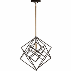 Artcraft AC11111 Artistry Modern Matte Black & Satin Brass Ceiling Pendant Light